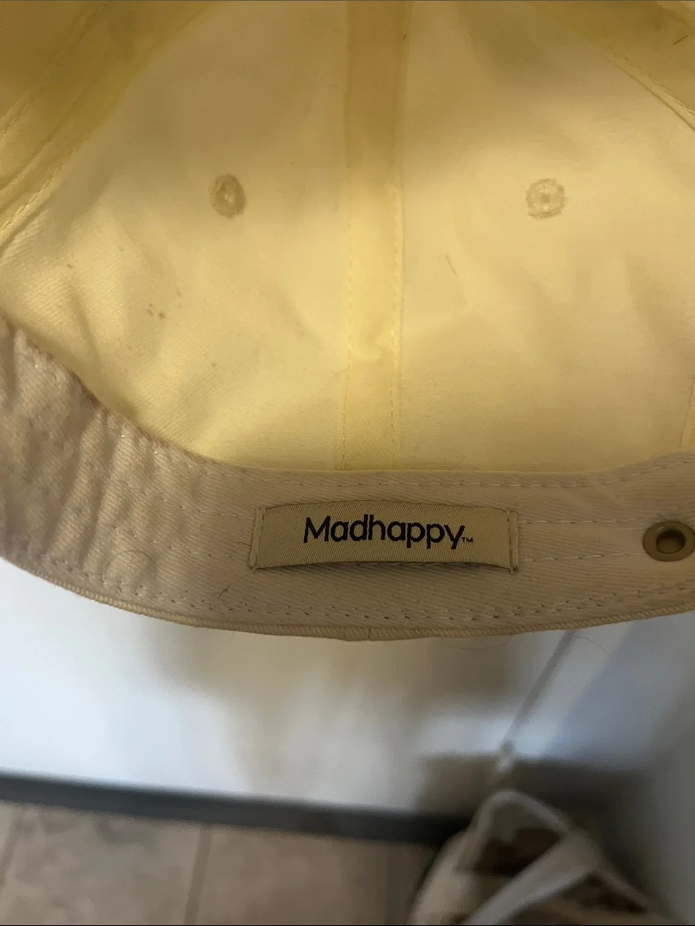 Madhappy men’s Two-Tone Cream and Black Cap